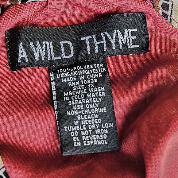 A WILD THYME Women Print Tunic/Dress Size Large - Picture 7 of 9